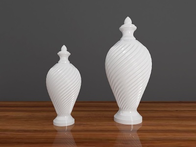 3d简欧摆件装饰品瓷瓶艺术瓶模型