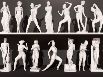 古典人物雕塑模型3d模型