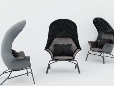 3d现代休闲金属沙发椅模型