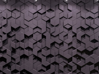 3d现代几何凹凸背景墙模型