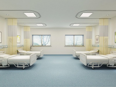 3d现代医院<font class='myIsRed'>病房</font>模型