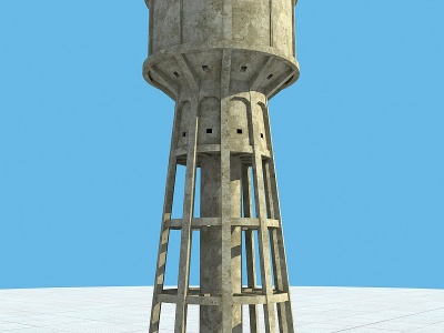 3d工业风水塔工业工地塔楼模型