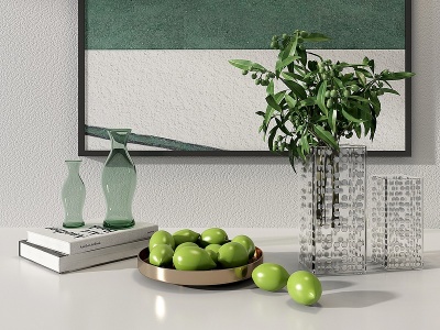 现代玻璃花瓶装饰品摆件模型3d模型