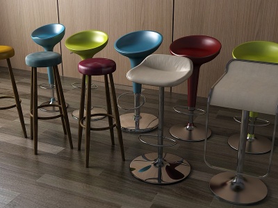 现代吧凳吧椅休闲椅模型3d模型