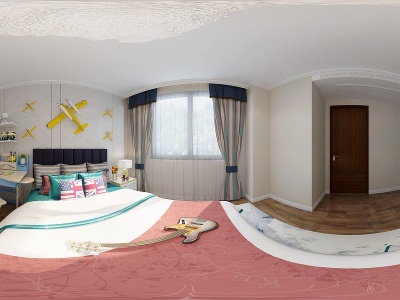 3d现代卧室儿童房模型