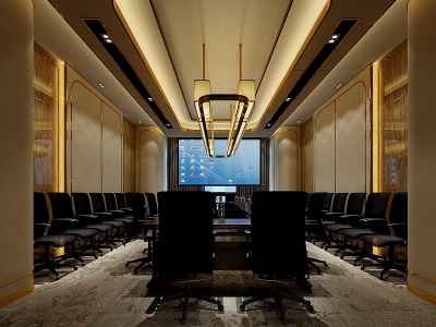 3d现代会议室接待室办公室模型