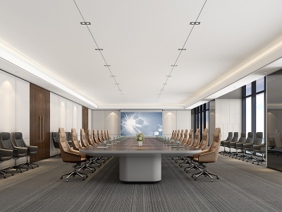 现代大会议室模型3d模型