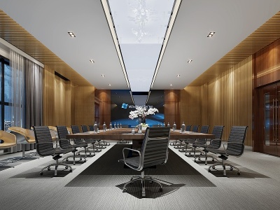 3d会议室报告厅模型