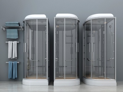 3d现代淋浴房淋浴间模型