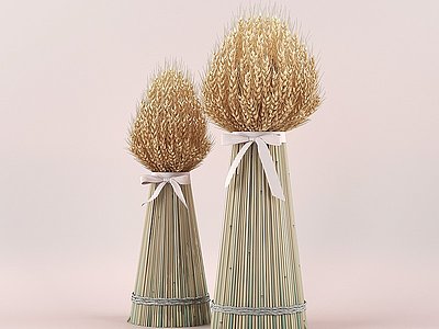 3d小麦稻草麦穗模型