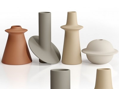 现代陶瓷器皿模型