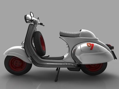 现代风格摩托车3d模型