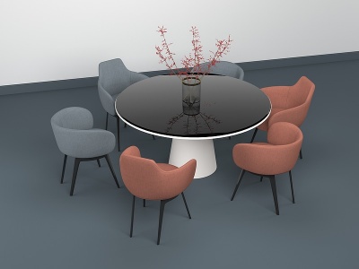 3d现代圆桌模型