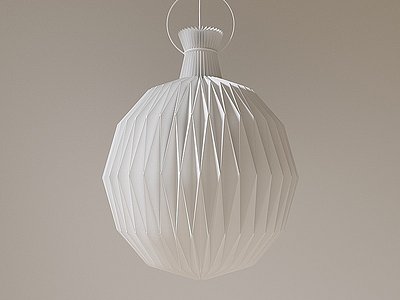 3d现代折纸菠萝吊灯模型