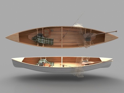 现代风格小船3d模型