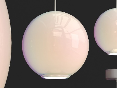 3d现代球形吊灯模型
