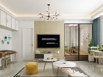 北欧公寓客厅模型3d模型