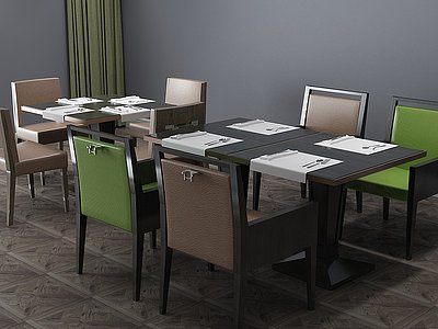 3d现代餐桌餐桌椅<font class='myIsRed'>饭桌</font>咖啡桌模型