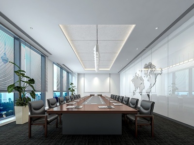 3d现代中层会议室模型