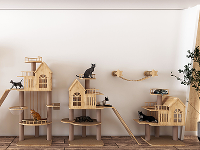 猫爬架猫窝模型3d模型
