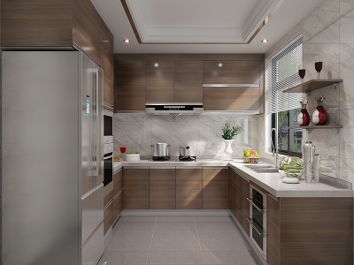 3d现代家居厨房模型