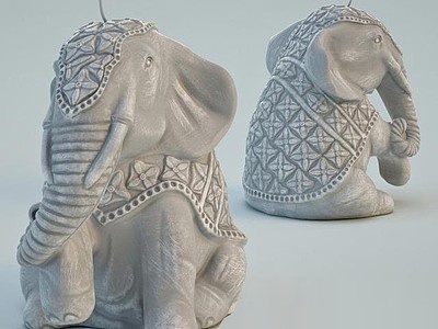 大象雕塑摆件模型3d模型