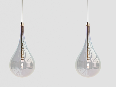3d现代玻璃小吊灯组合模型