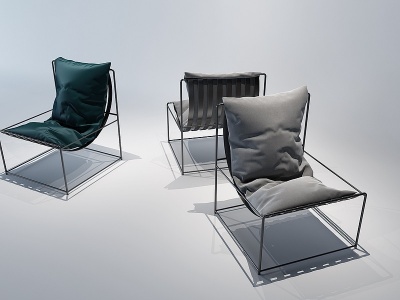 现代单椅休闲椅模型3d模型