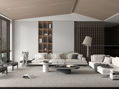 现代风格的客厅模型3d模型
