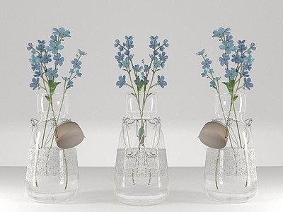 3d花瓶花艺装饰花瓶模型