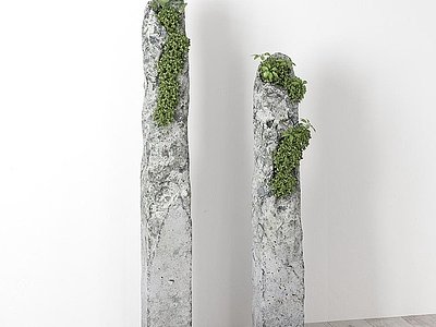 3d现代植物装饰品摆件模型