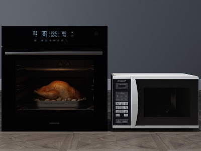 现代厨具烤箱微波炉模型3d模型