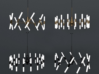 3d现代北欧吊灯餐厅吊灯组合模型