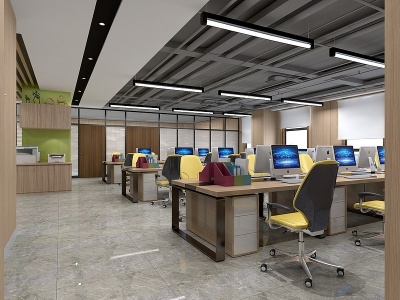 3d现代科技公司大厅模型