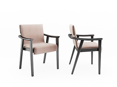 3d现代单椅餐椅椅子模型
