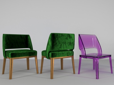 现代单椅餐椅椅子模型3d模型