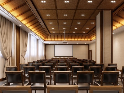 现代会议室民宿模型3d模型
