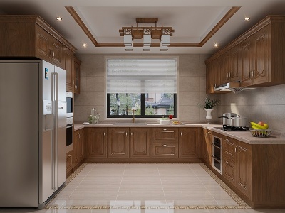 新中式家居厨房模型3d模型