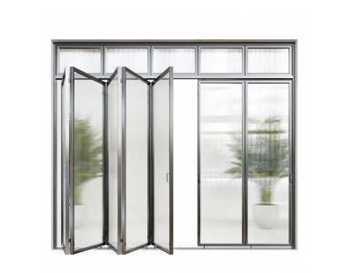 3d現代玻璃折疊門模型