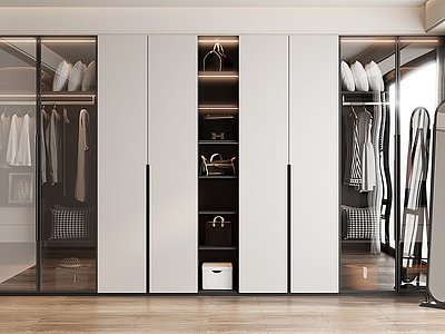 现代衣柜衣橱3d模型