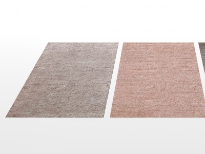 3d现代毛绒地毯模型