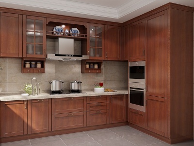3d新中式家居厨房模型
