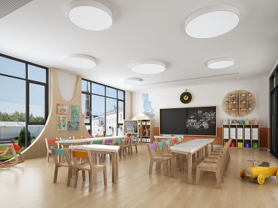 3d幼儿园儿童活动教室模型