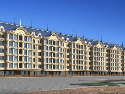 欧式多层住宅满周里公寓模型3d模型