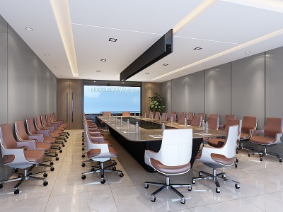 现代办公会议室模型3d模型