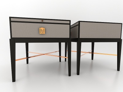 3d现代风格床头柜模型