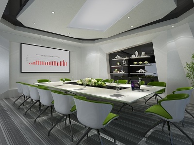 3d现代多功能会议室模型