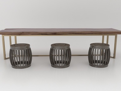现代风格桌椅模型
