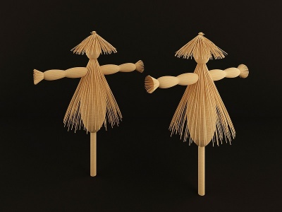 3d现代稻草人模型
