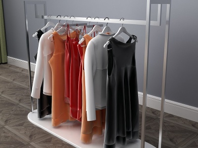 现代衣服衣架衣柜模型3d模型